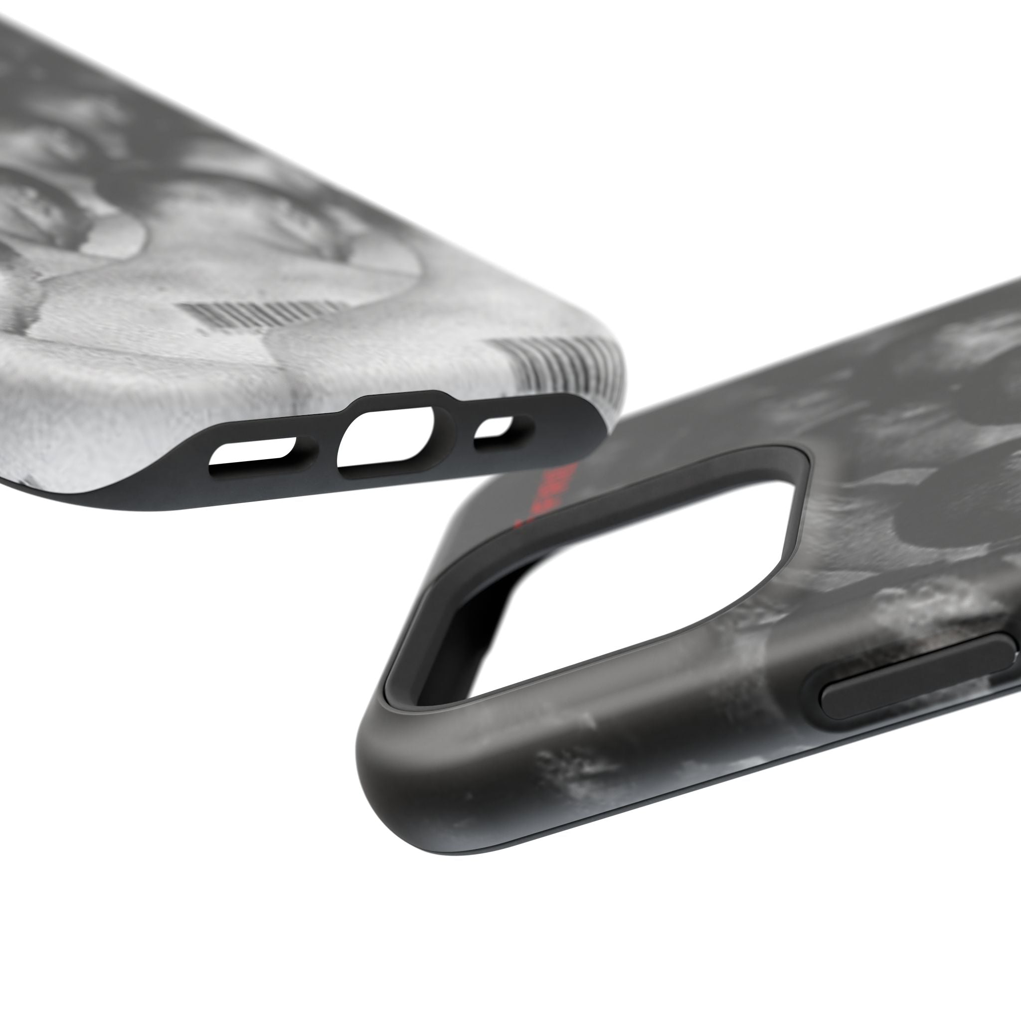 iPhone Magnetic Impact Case — Barcode Heads Monochrome Art Design