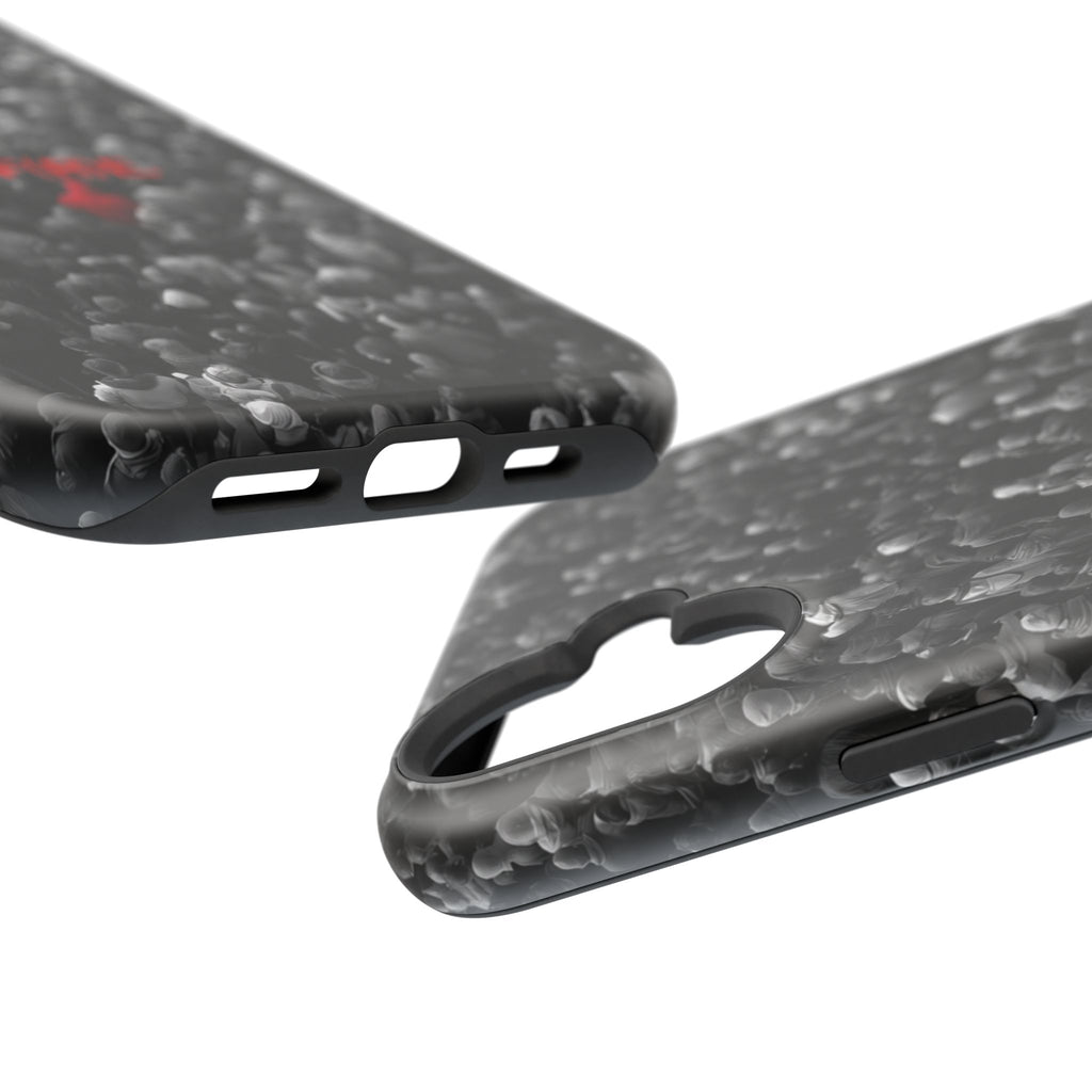 Phone Case — Magnetic Impact-Resistant Case with Red Heart "FUTURE" Crowd Design