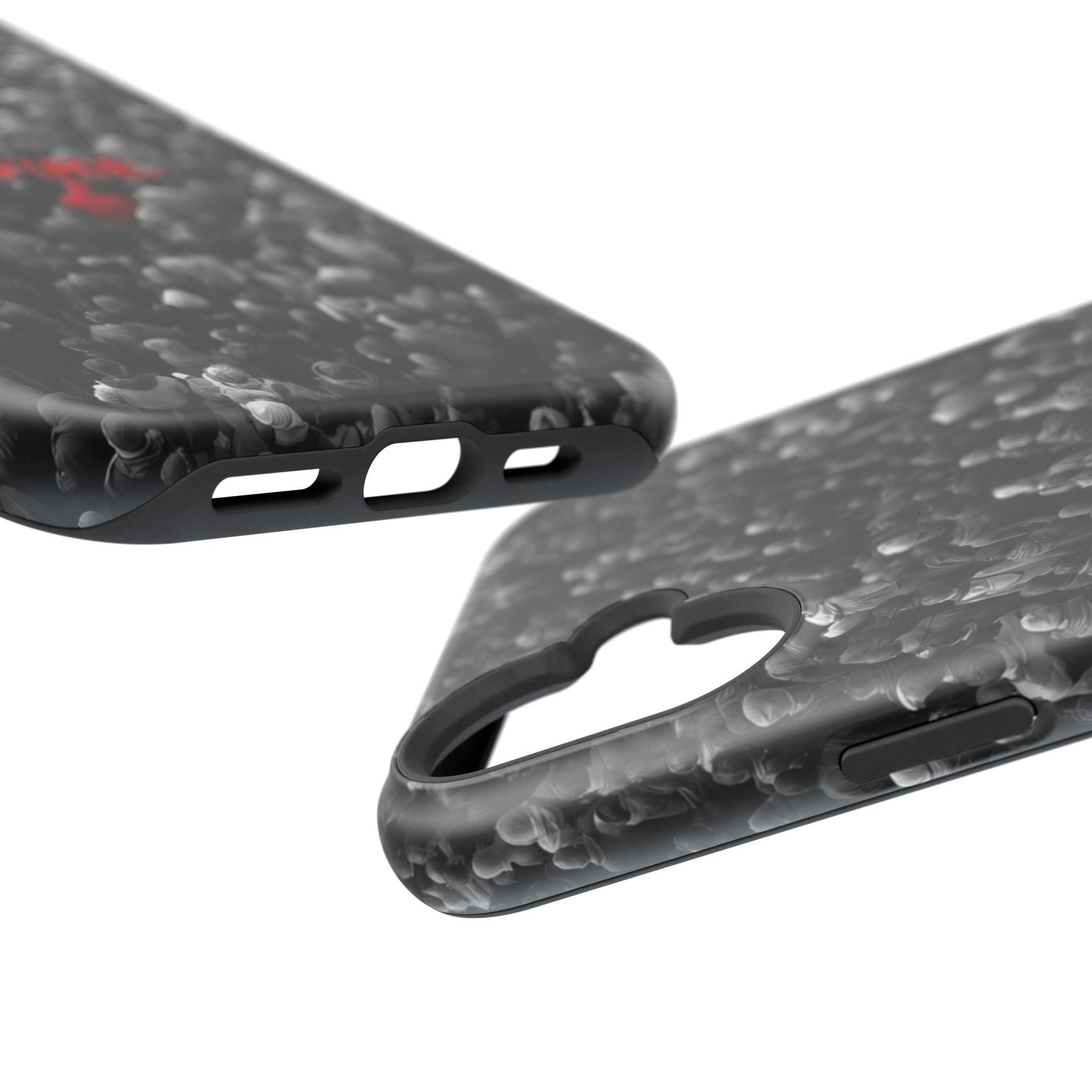Phone Case — Magnetic Impact-Resistant Case with Red Heart "FUTURE" Crowd Design