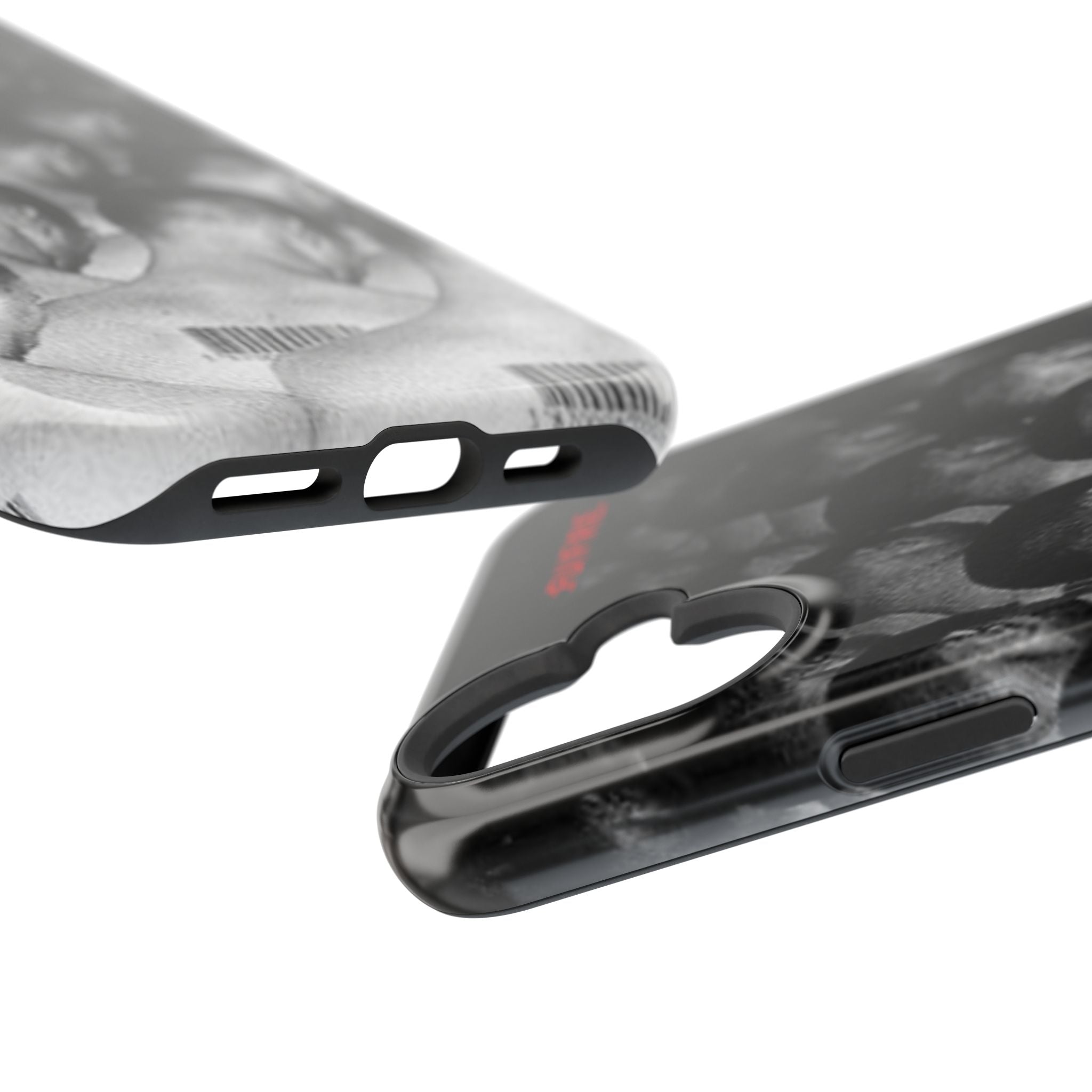 iPhone Magnetic Impact Case — Barcode Heads Monochrome Art Design