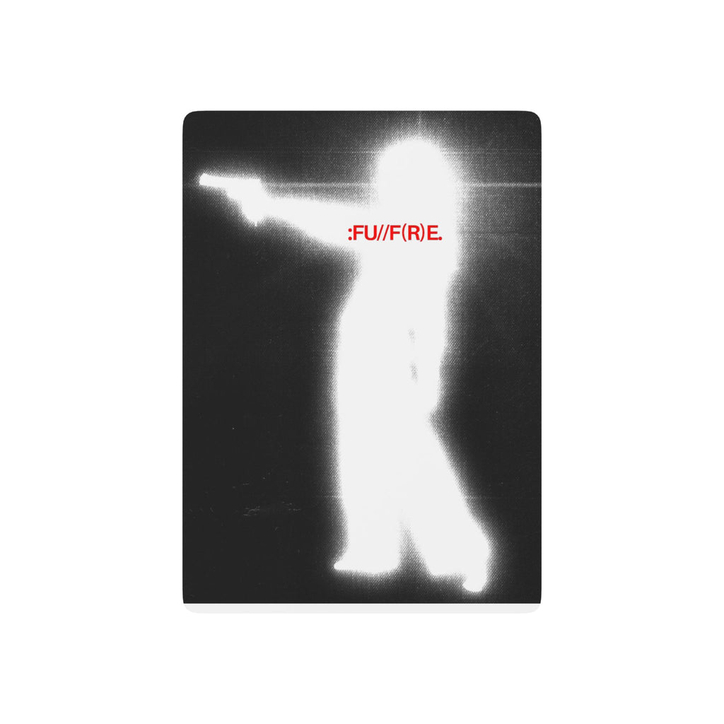 Poker Playing Cards — Noir Graphic Deck with 'PULSE' Silhouette Ace