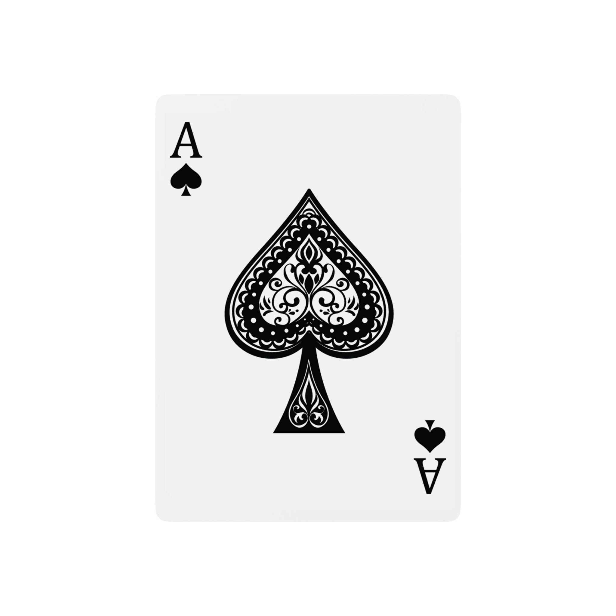 Poker Playing Cards — Noir Graphic Deck with 'PULSE' Silhouette Ace
