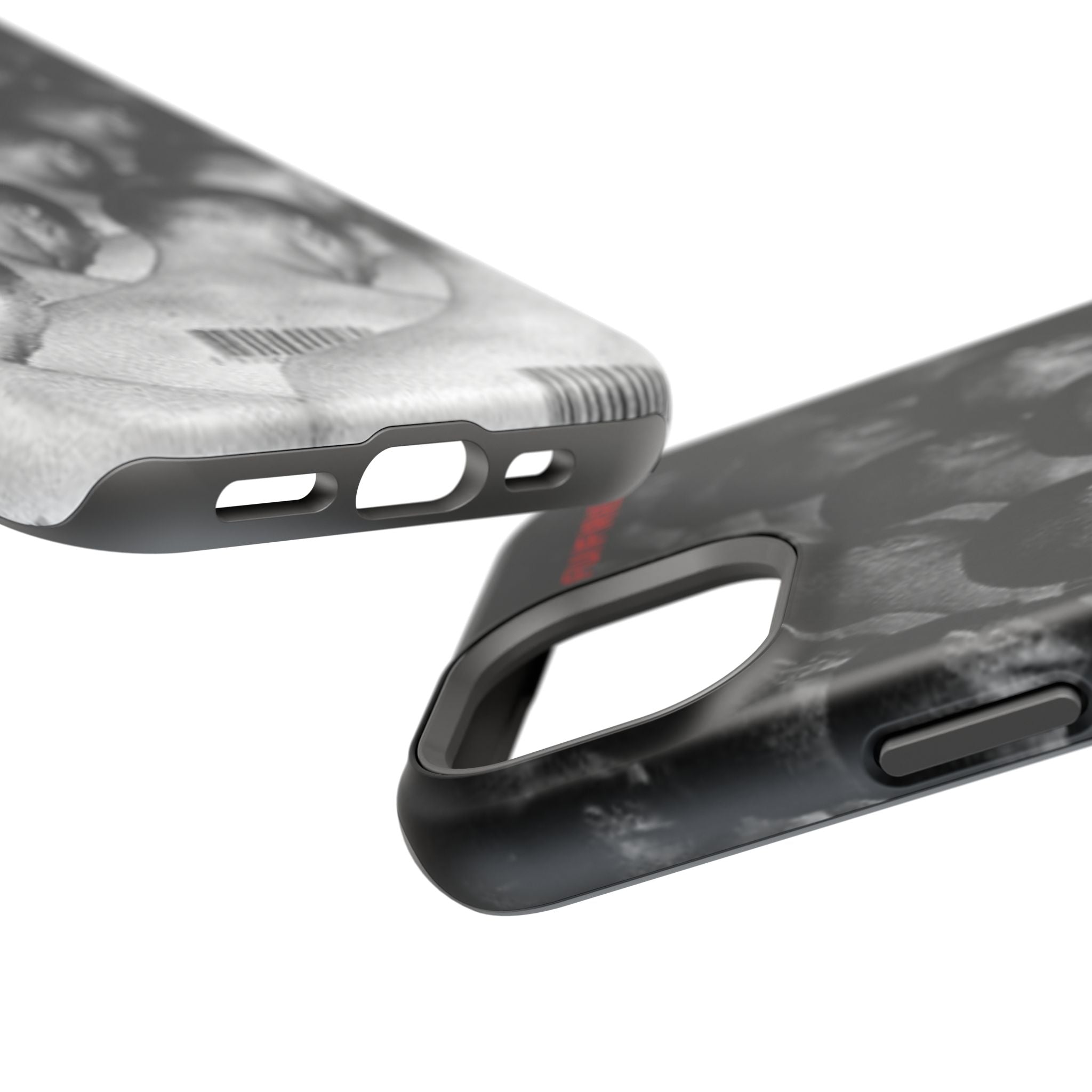 iPhone Magnetic Impact Case — Barcode Heads Monochrome Art Design
