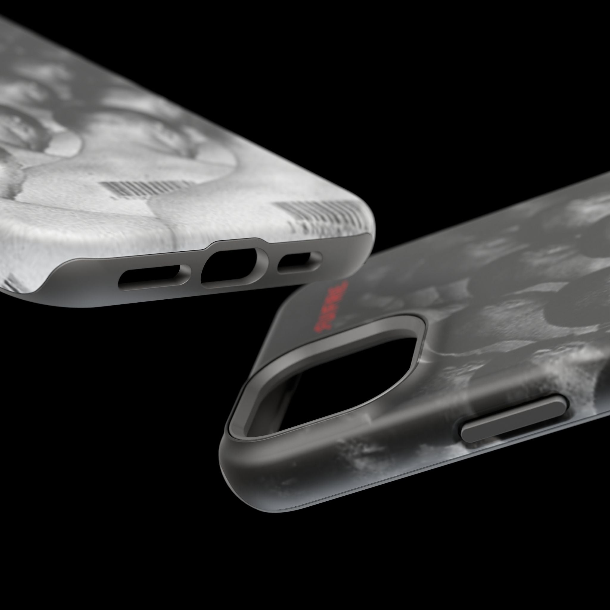 iPhone Magnetic Impact Case — Barcode Heads Monochrome Art Design