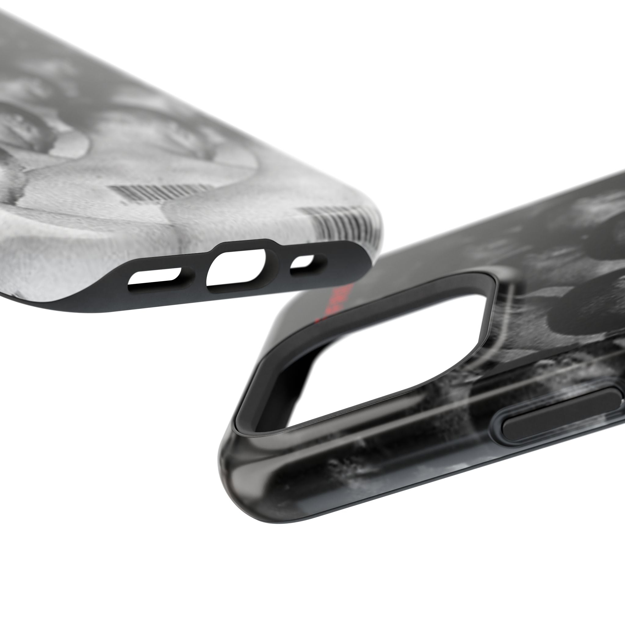 iPhone Magnetic Impact Case — Barcode Heads Monochrome Art Design