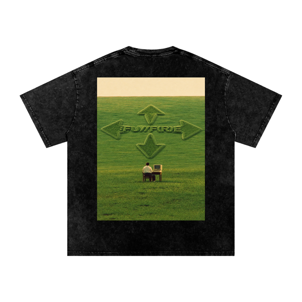 Snow Washed Oversized Cotton T-Shirt
