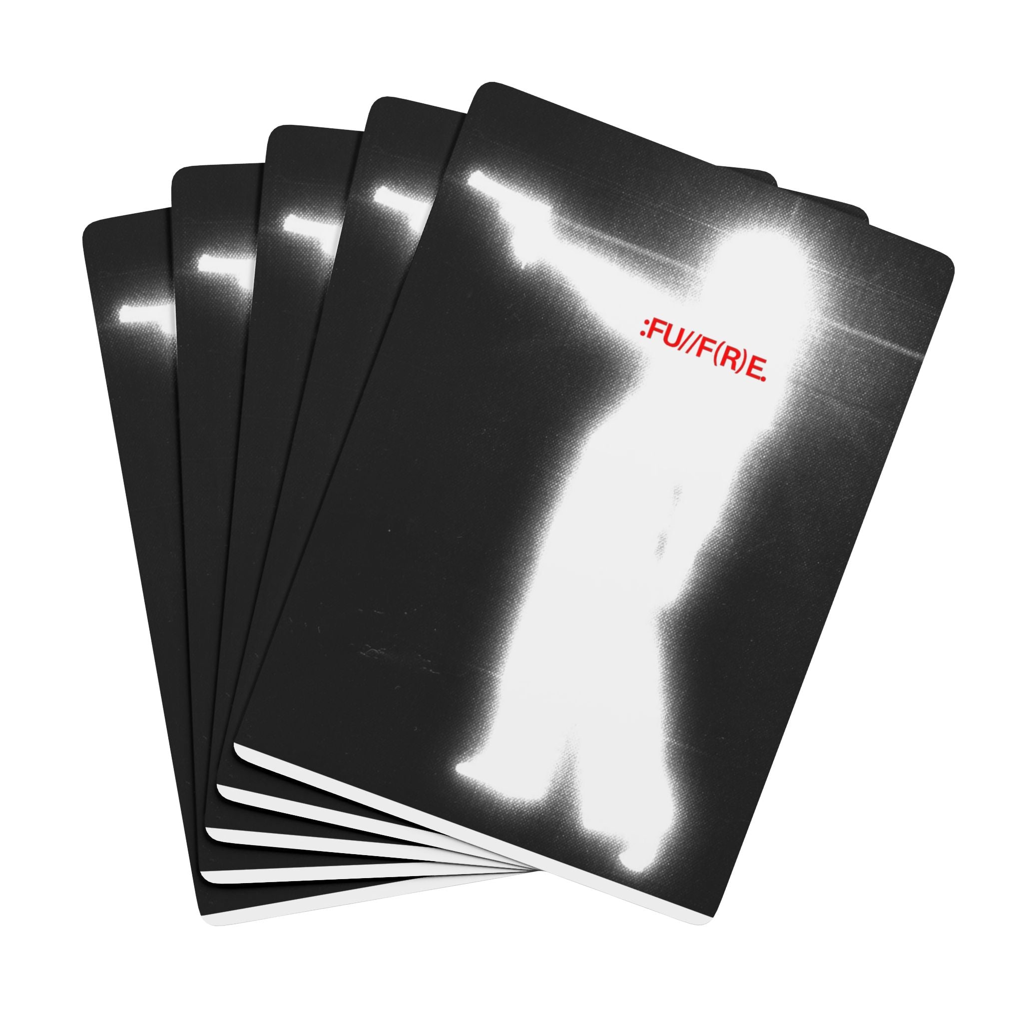 Poker Playing Cards — Noir Graphic Deck with 'PULSE' Silhouette Ace
