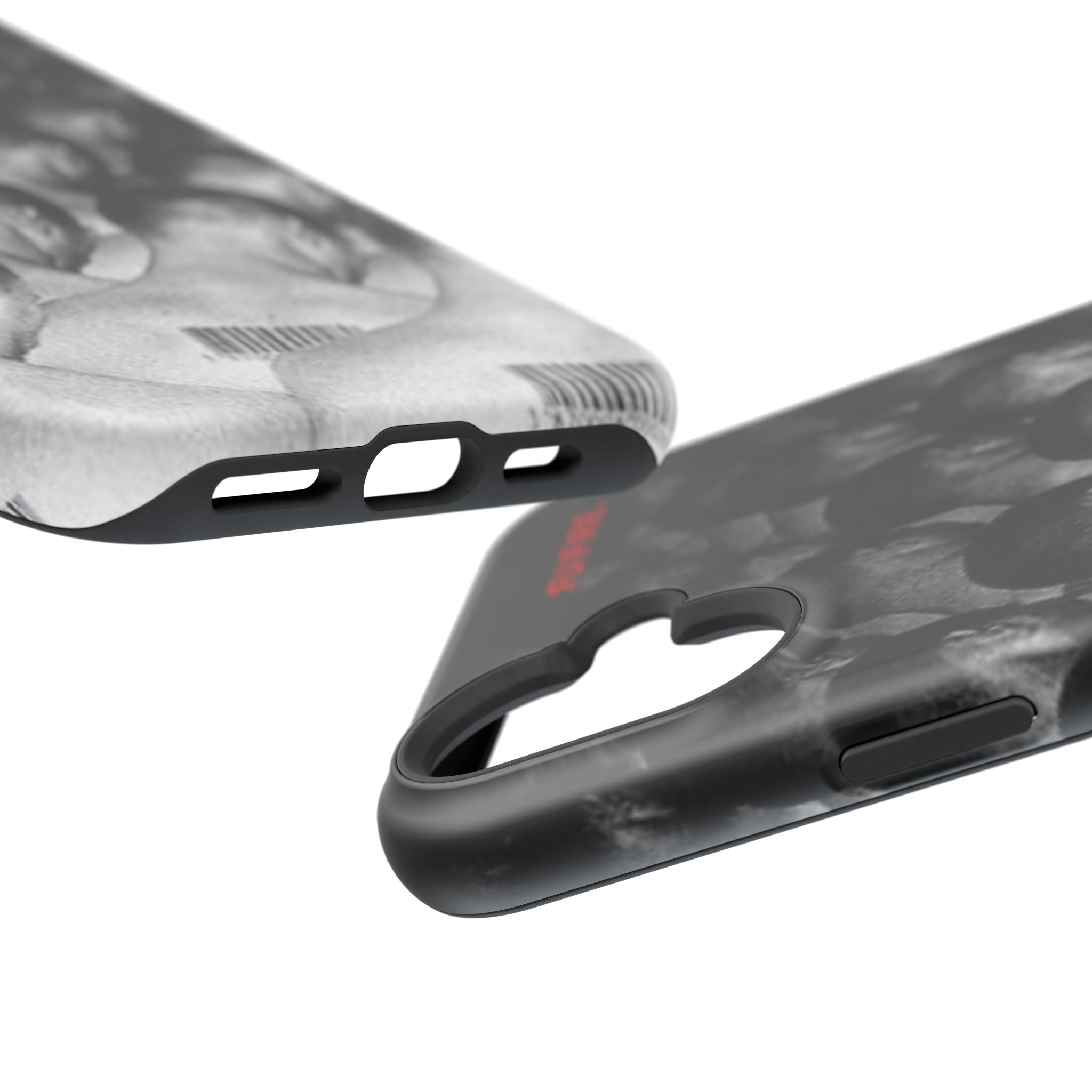 iPhone Magnetic Impact Case — Barcode Heads Monochrome Art Design