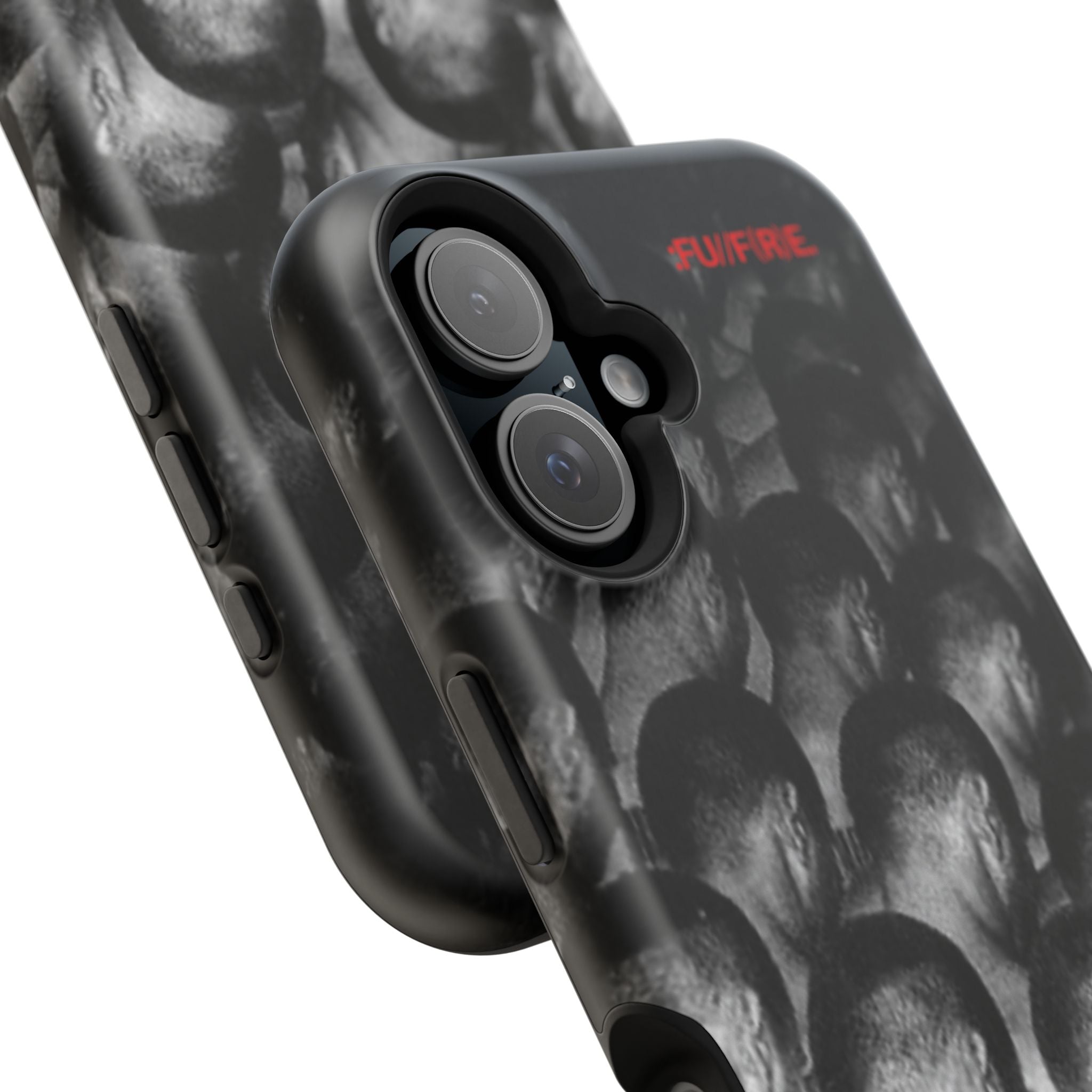 iPhone Magnetic Impact Case — Barcode Heads Monochrome Art Design