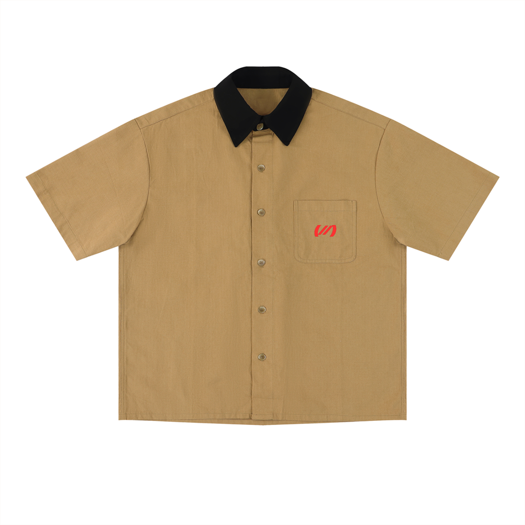 Unisex Color Block Short Sleeve Shirt