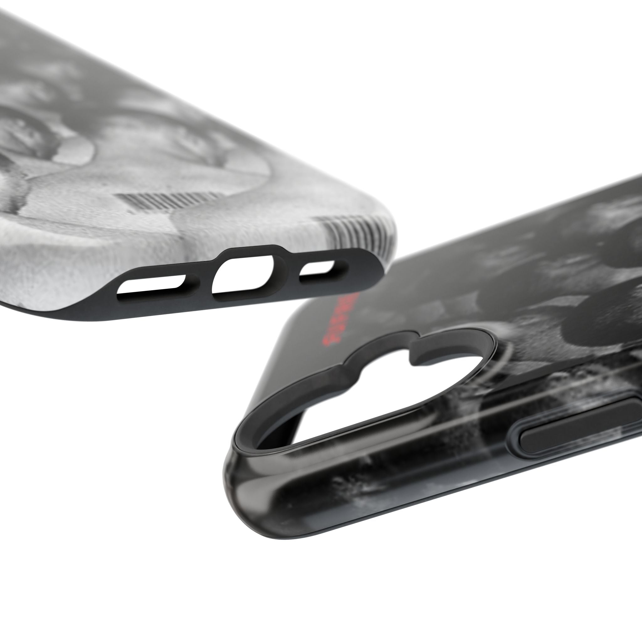 iPhone Magnetic Impact Case — Barcode Heads Monochrome Art Design