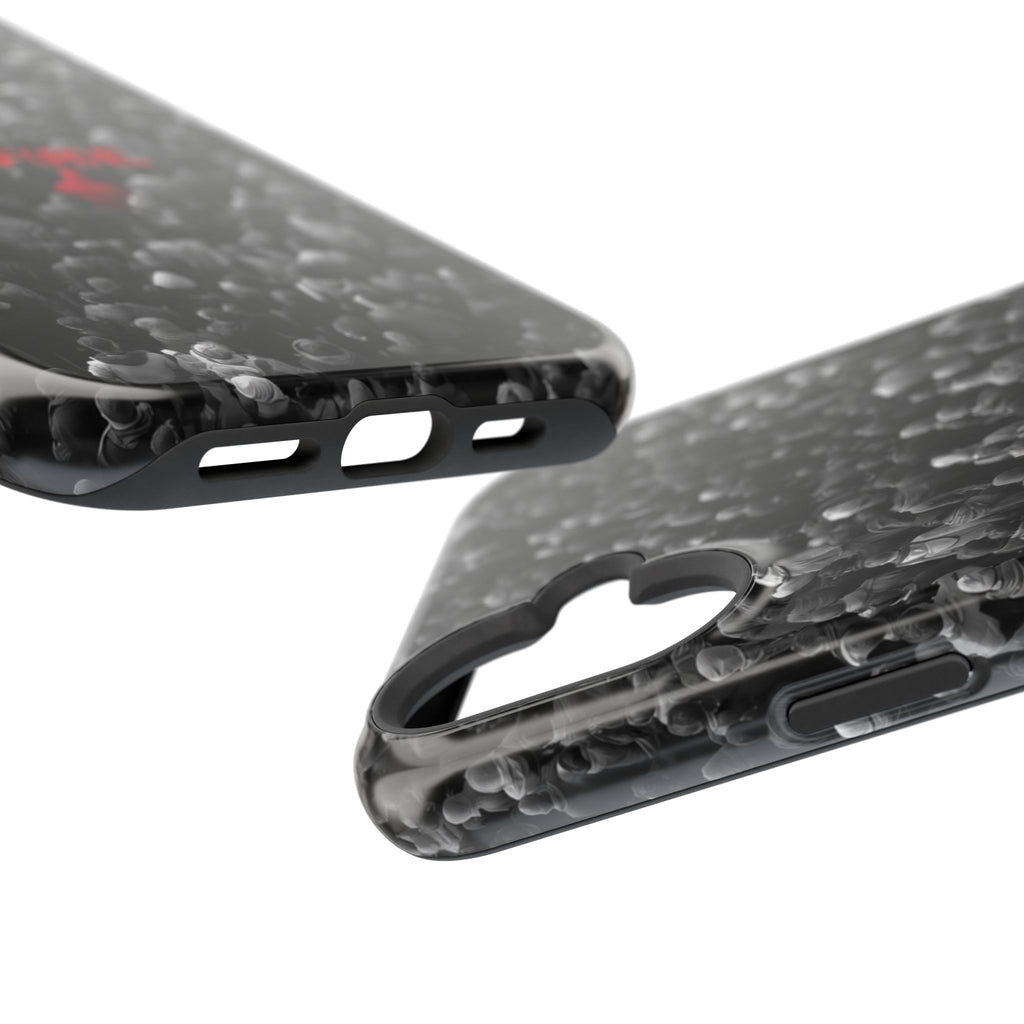 Phone Case — Magnetic Impact-Resistant Case with Red Heart "FUTURE" Crowd Design