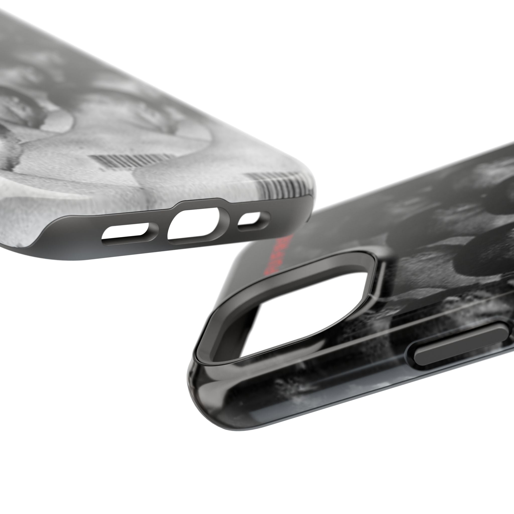 iPhone Magnetic Impact Case — Barcode Heads Monochrome Art Design
