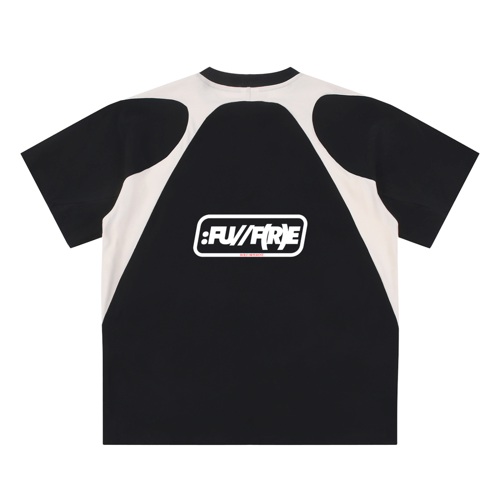 Contrast Panel Cotton T-Shirt