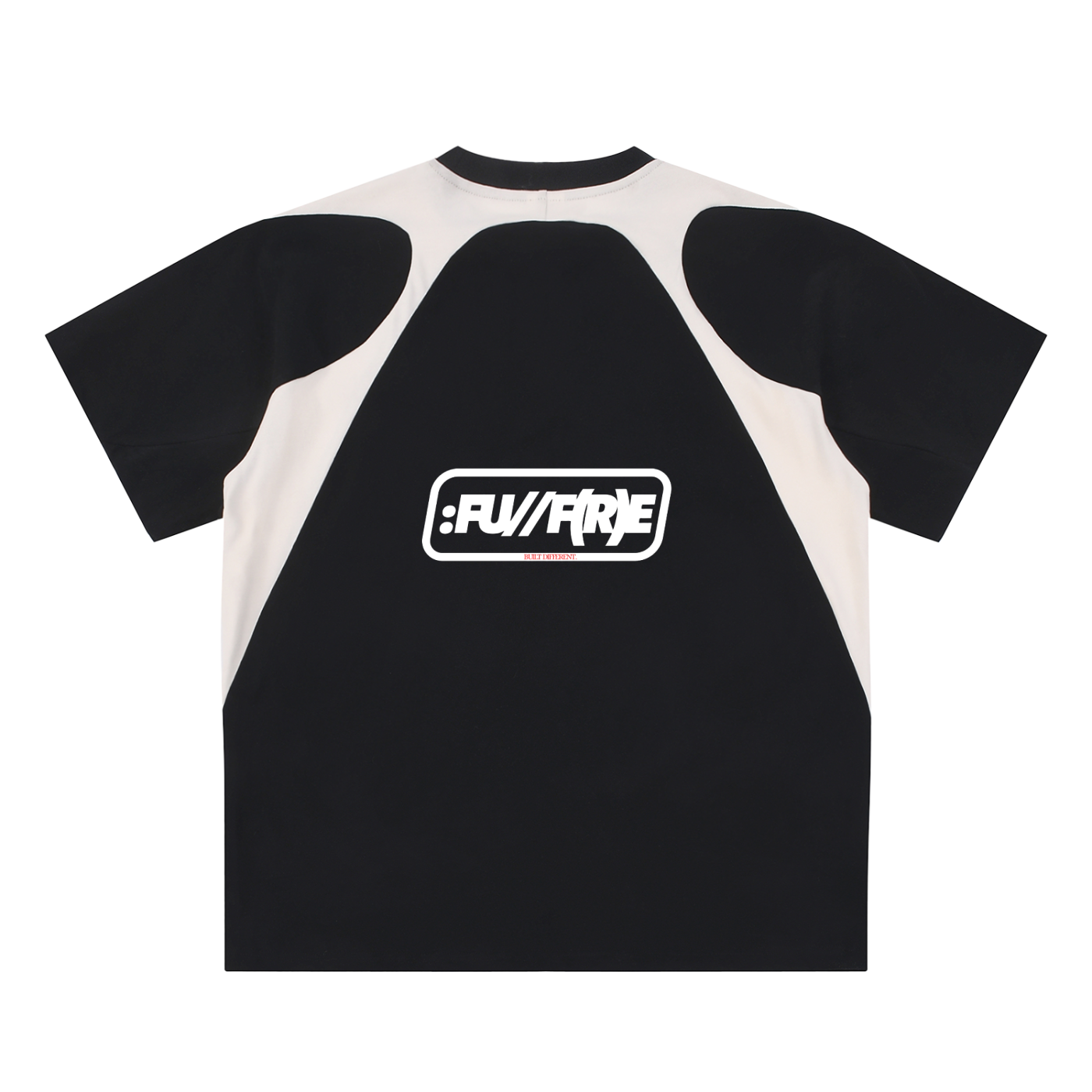 Contrast Panel Cotton T-Shirt