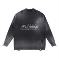 Sun Fade Distressed Ripped Crewneck sweater