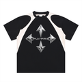 Contrast Panel Cotton T-Shirt